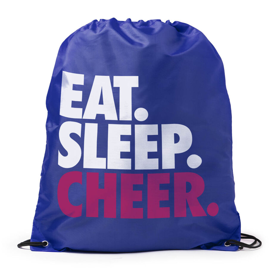 Cheerleading Drawstring Backpack Eat. Sleep. Cheer.