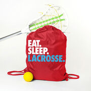 Lacrosse Drawstring Backpack Eat. Sleep. Lacrosse.