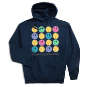 Softball Hooded Sweatshirt - Softball Makes Me Happy