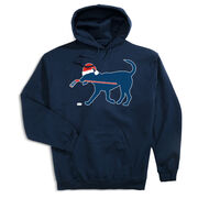 Hockey Hooded Sweatshirt - Christmas Dog