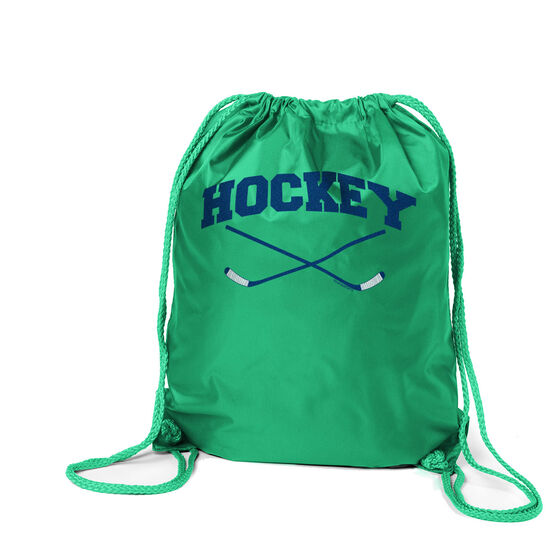 Hockey Crossed Sticks Drawstring Backpack
