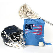 Guys Lacrosse Sport Pack Cinch Sack - American Flag