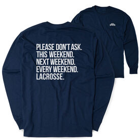 Lacrosse Tshirt Long Sleeve - All Weekend Lacrosse (Back Design)