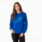 Cross Country Tshirt Long Sleeve - Winged Foot Inspirational Words