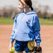 Softball Hooded Sweatshirt - Eat. Sleep. Softball (Back Design)