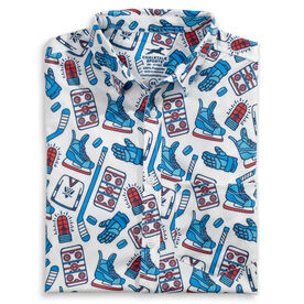 Hockey Performance Short Sleeve Button Down Shirt - Hockey Time
