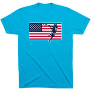 Guys Lacrosse Short Sleeve T-Shirt - Patriotic Lacrosse