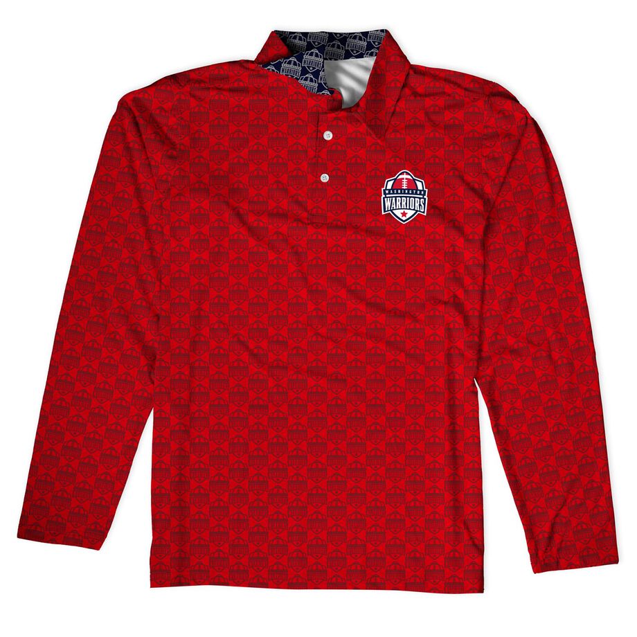 Custom Team Long Sleeve Polo -  Football