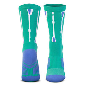 Crew Woven Mid-Calf Socks - Oar (Green)