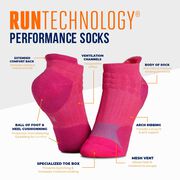 RunTechnology&reg; Performance Socks (Pink)