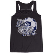 Soccer Flowy Racerback Tank Top - Belle Of The Ball