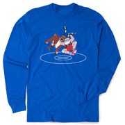 Wrestling Tshirt Long Sleeve - Wrestling Reindeer