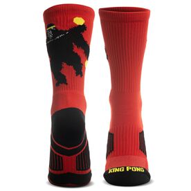 Ping Pong Woven Mid-Calf Socks - King Pong