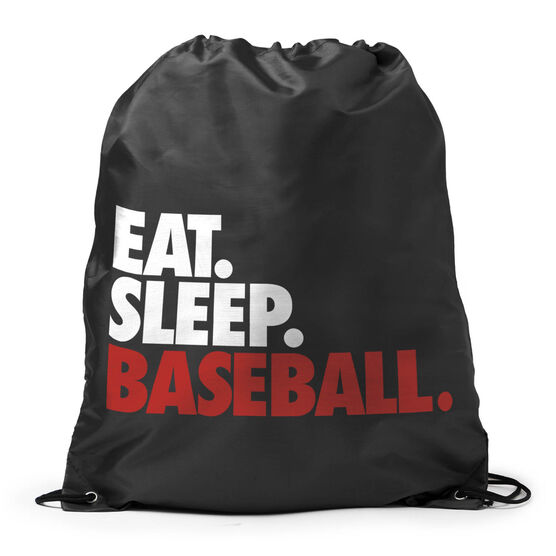 Baseball Drawstring Backpack Eat. Sleep. Baseball.