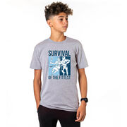 Guys Lacrosse Short Sleeve T-Shirt - Survival of the Fittest