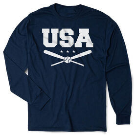Baseball Tshirt Long Sleeve - USA
