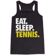 Tennis Flowy Racerback Tank Top - Eat Sleep Tennis (Bold)