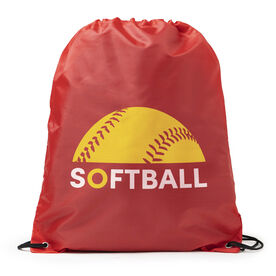 Softball Drawstring Backpack - Modern Softball