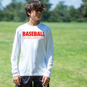 Baseball Long Sleeve Performance Tee - Baseball All Day Everyday