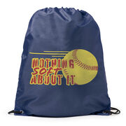 Softball Drawstring Backpack - Nothing Soft About It