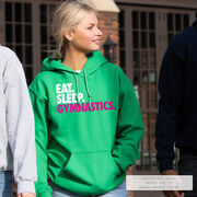 Gymnastics Hooded Sweatshirt - Eat. Sleep. Gymnastics.