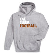 Football Hooded Sweatshirt - Eat. Sleep. Football. [Adult X-Large/Gray] - SS