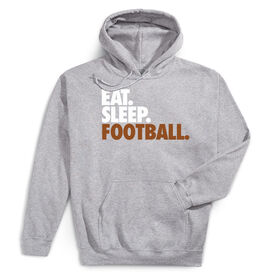 Football Hooded Sweatshirt - Eat. Sleep. Football. [Adult X-Large/Gray] - SS