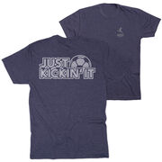 Soccer Short Sleeve T-Shirt - Just Kickin' It (Back Design)