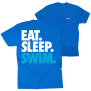 Swimming Short Sleeve T-Shirt - Eat. Sleep. Swim. (Back Design)