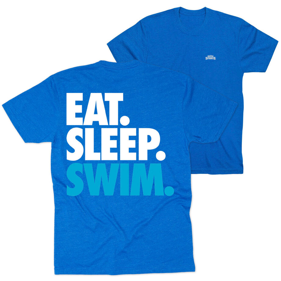Swimming Short Sleeve T-Shirt - Eat. Sleep. Swim. (Back Design)
