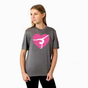 Gymnastics Short Sleeve Performance Tee - Gymnast Heart