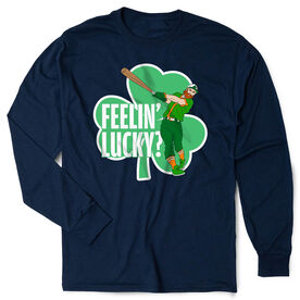 Baseball Tshirt Long Sleeve - Feelin' Lucky Baseball