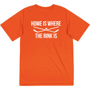 Hockey Short Sleeve Performance Tee - Home Is Where The Rink Is