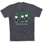 Guys Lacrosse  Short Sleeve T-Shirt - Laxin' With My Gnomies