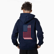 Hockey Hooded Sweatshirt - USA Hockey Sticks (Back Design)