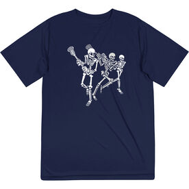 Guys Lacrosse Short Sleeve Performance Tee - Skeleton Offense