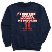 Hockey Crewneck Sweatshirt  - Hockey's My Favorite