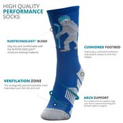 Hockey Woven Mid-Calf Socks - Yeti