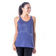 Soccer Women's Everyday Tank Top - Soccer Girl Player Sketch