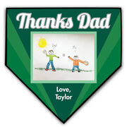 Baseball Home Plate Plaque Your Artwork With Color Background