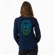 Hockey Tshirt Long Sleeve - Have An Ice Day Smiley (Back Design)