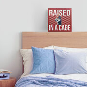 Baseball Canvas Wall Art - Raised In A Cage