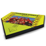 Softball Home Plate Plaque - Thank You Coach Photo