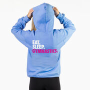 Gymnastics Hooded Sweatshirt - Eat. Sleep. Gymnastics. (Back Design)