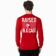 Baseball Tshirt Long Sleeve - Raised in a Cage (Back Design)