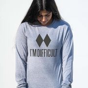 Skiing & Snowboarding Tshirt Long Sleeve - I'm Difficult
