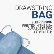 Hockey Drawstring Backpack - Hockey Player Sketch