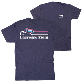 Girls Lacrosse Short Sleeve T-Shirt - Lacrosse Mom Sticks (Back Design) 