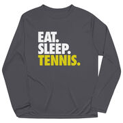 Tennis Long Sleeve Performance Tee - Eat. Sleep. Tennis.