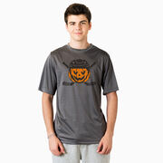 Hockey Short Sleeve Performance Tee - Helmet Pumpkin